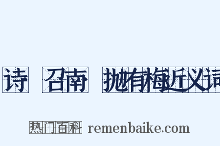 诗·召南·抛有梅近义词是什么意思的图片